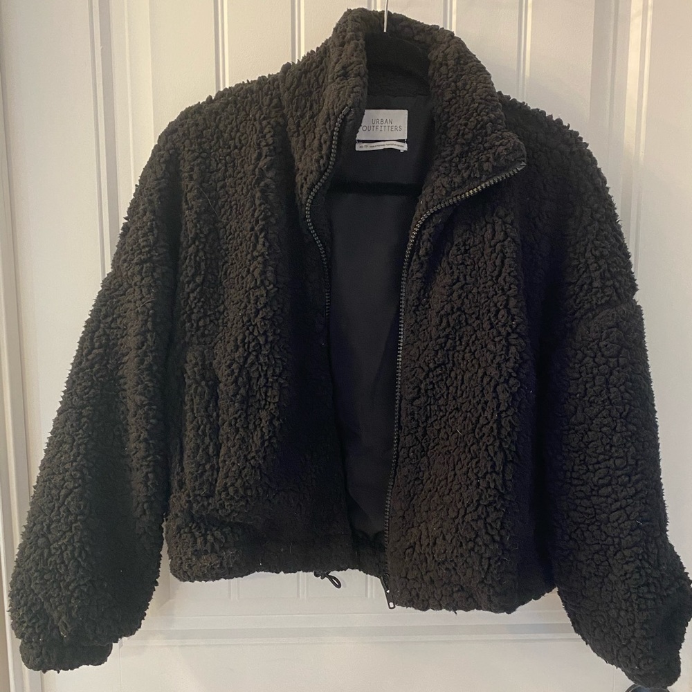 Urban Outfitters Black Teddy Jacket